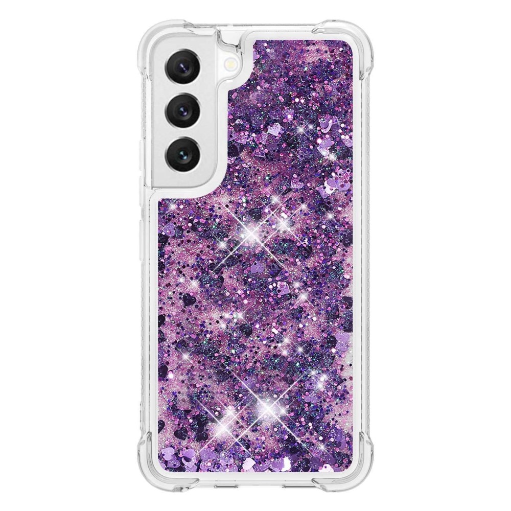 Glitter Powder TPU Skal Samsung Galaxy S23 lila