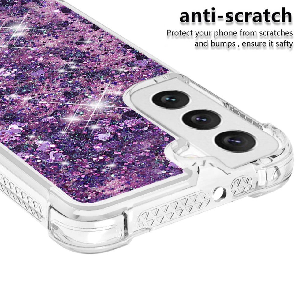 Glitter Powder TPU Skal Samsung Galaxy S23 lila