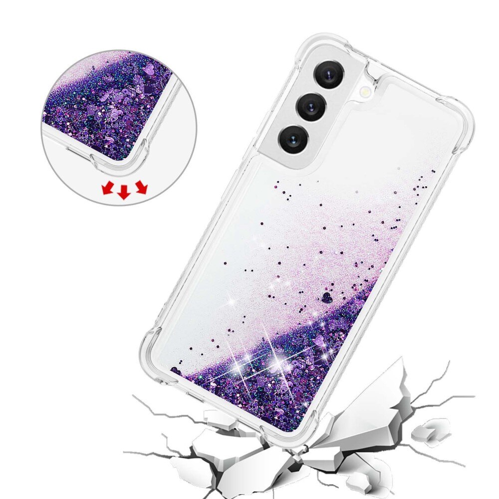 Glitter Powder TPU Skal Samsung Galaxy S23 lila