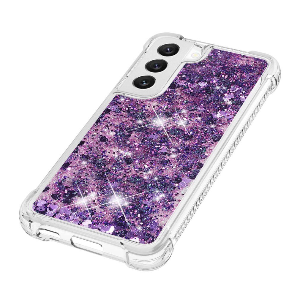 Glitter Powder TPU Skal Samsung Galaxy S23 lila