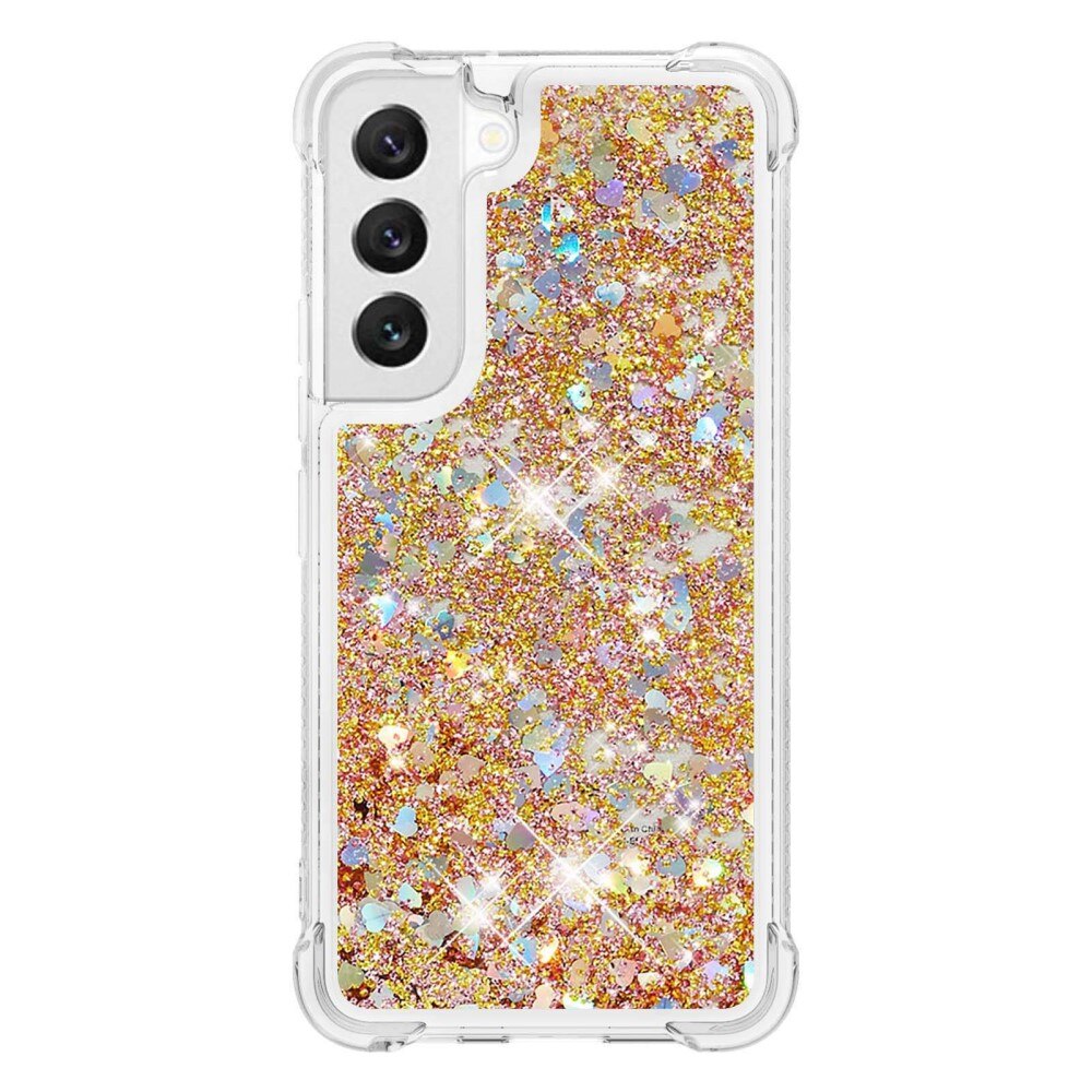 Glitter Powder TPU Skal Samsung Galaxy S23 guld