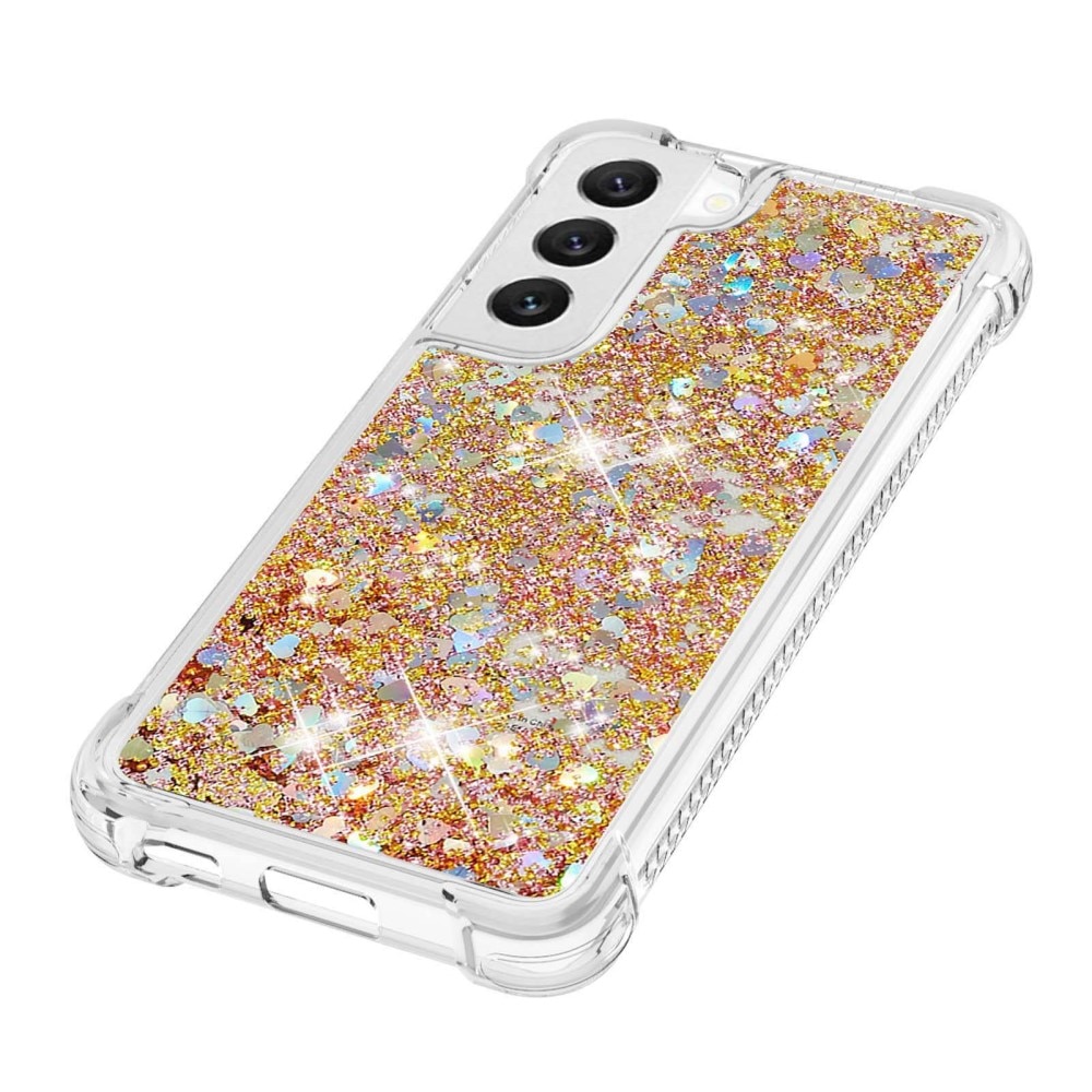 Glitter Powder TPU Skal Samsung Galaxy S23 guld