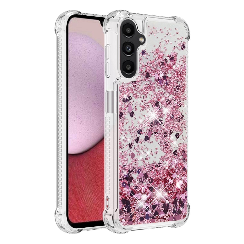 Glitter Powder TPU Skal Samsung Galaxy A14 rosa