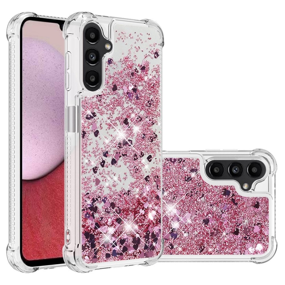 Glitter Powder TPU Skal Samsung Galaxy A14 rosa
