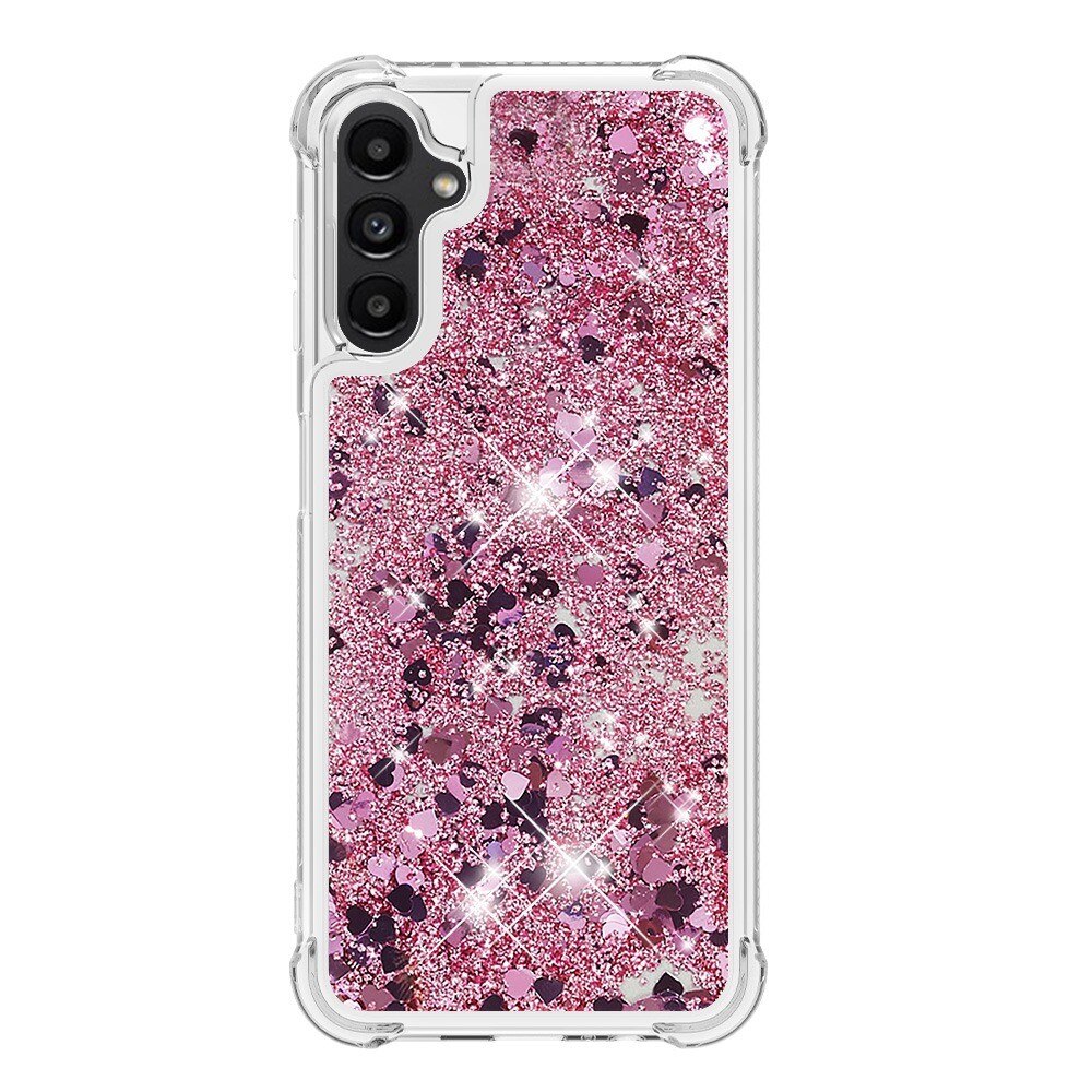 Glitter Powder TPU Skal Samsung Galaxy A14 rosa