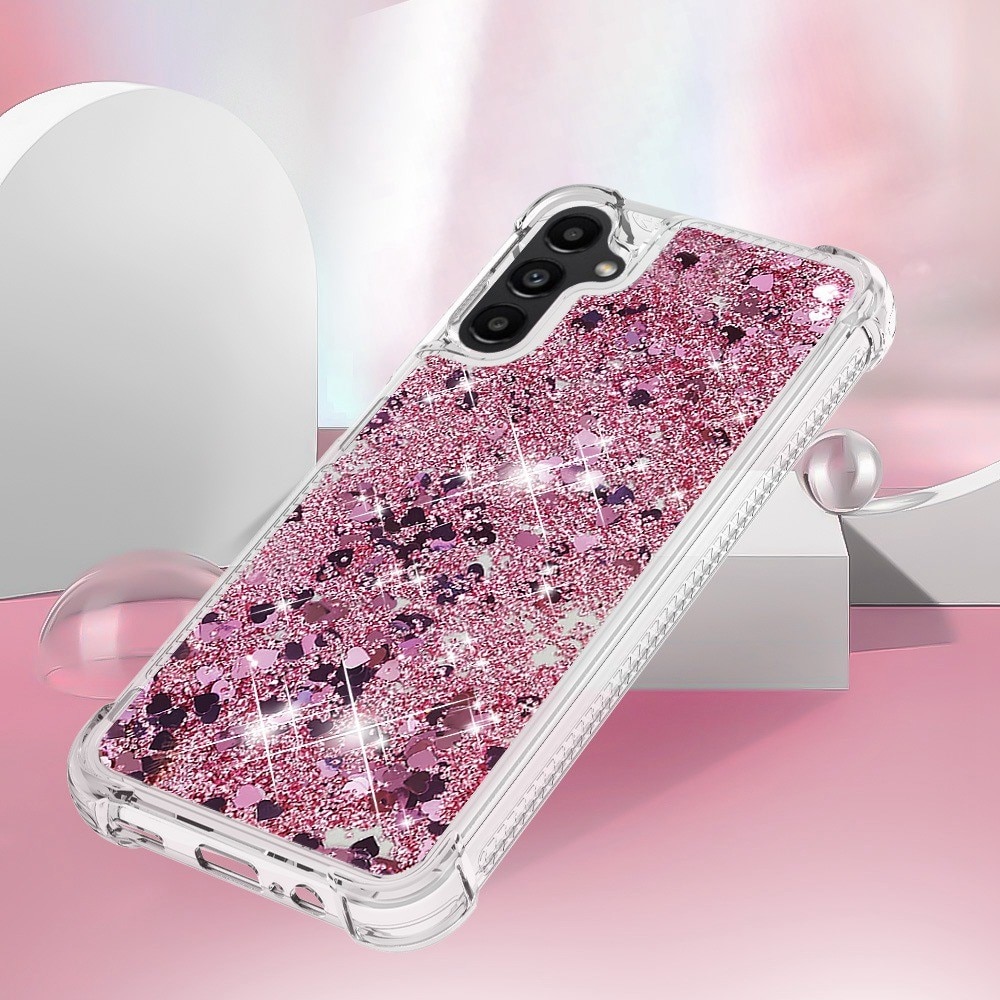 Glitter Powder TPU Skal Samsung Galaxy A14 rosa