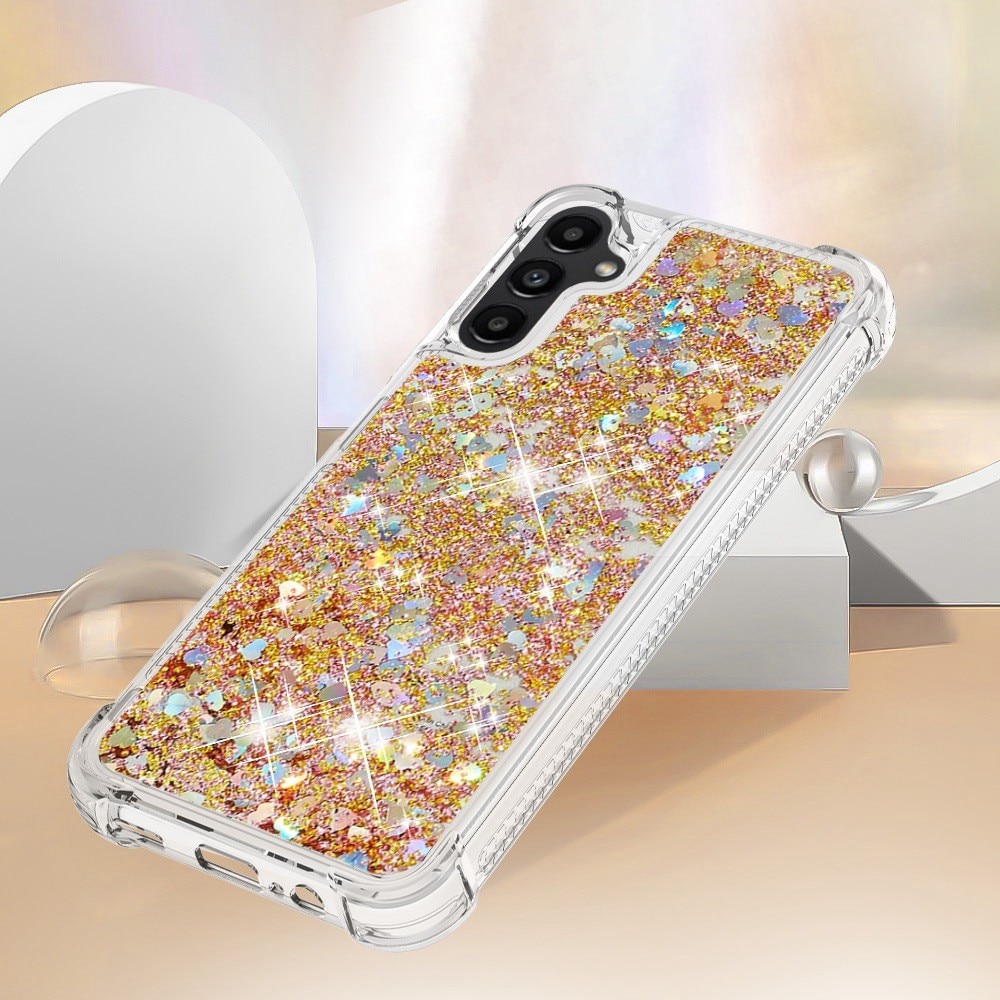 Glitter Powder TPU Skal Samsung Galaxy A14 guld