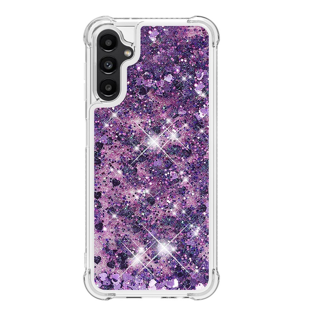 Glitter Powder TPU Skal Samsung Galaxy A14 lila