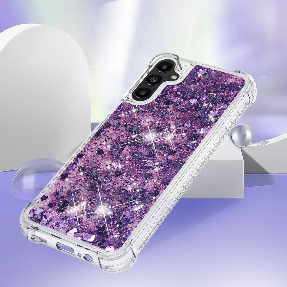 Glitter Powder TPU Skal Samsung Galaxy A14 lila