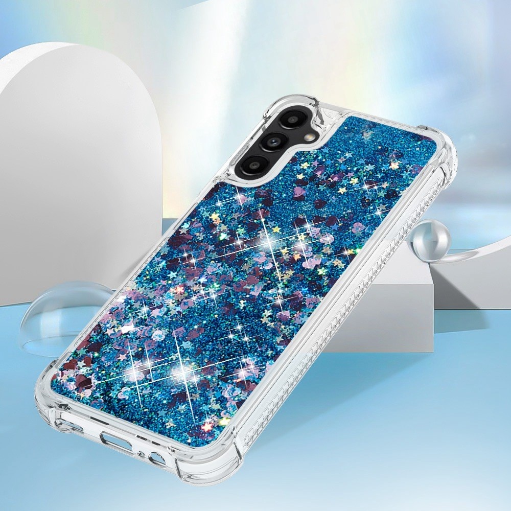Glitter Powder TPU Skal Samsung Galaxy A14 blå