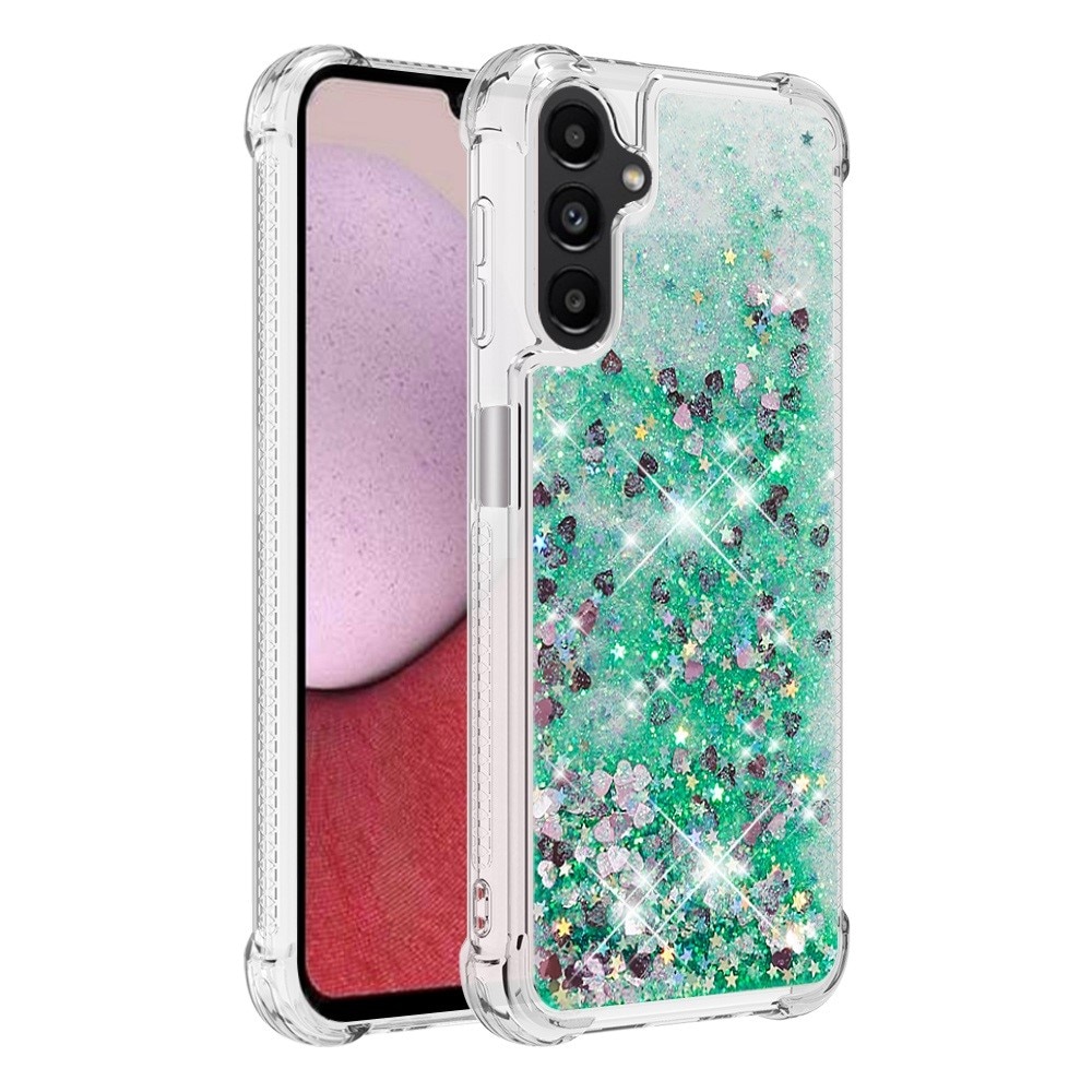 Glitter Powder TPU Skal Samsung Galaxy A14 grön