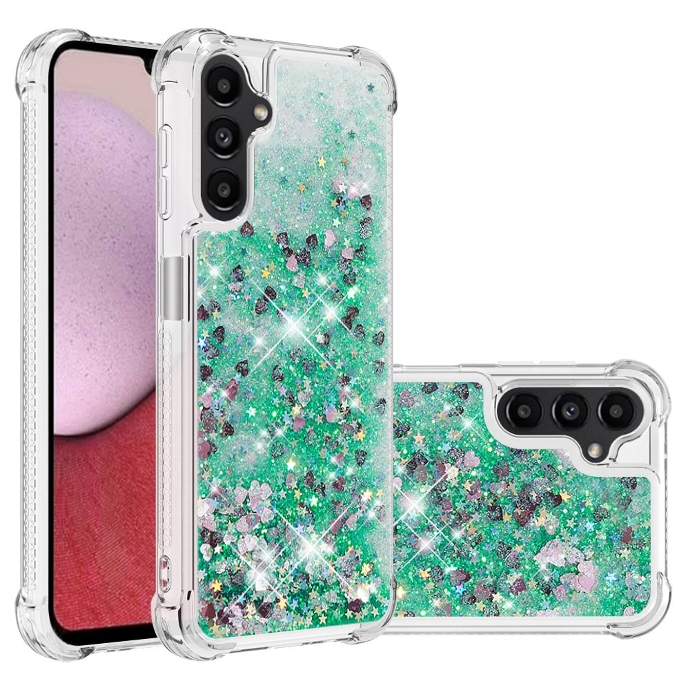 Glitter Powder TPU Skal Samsung Galaxy A14 grön