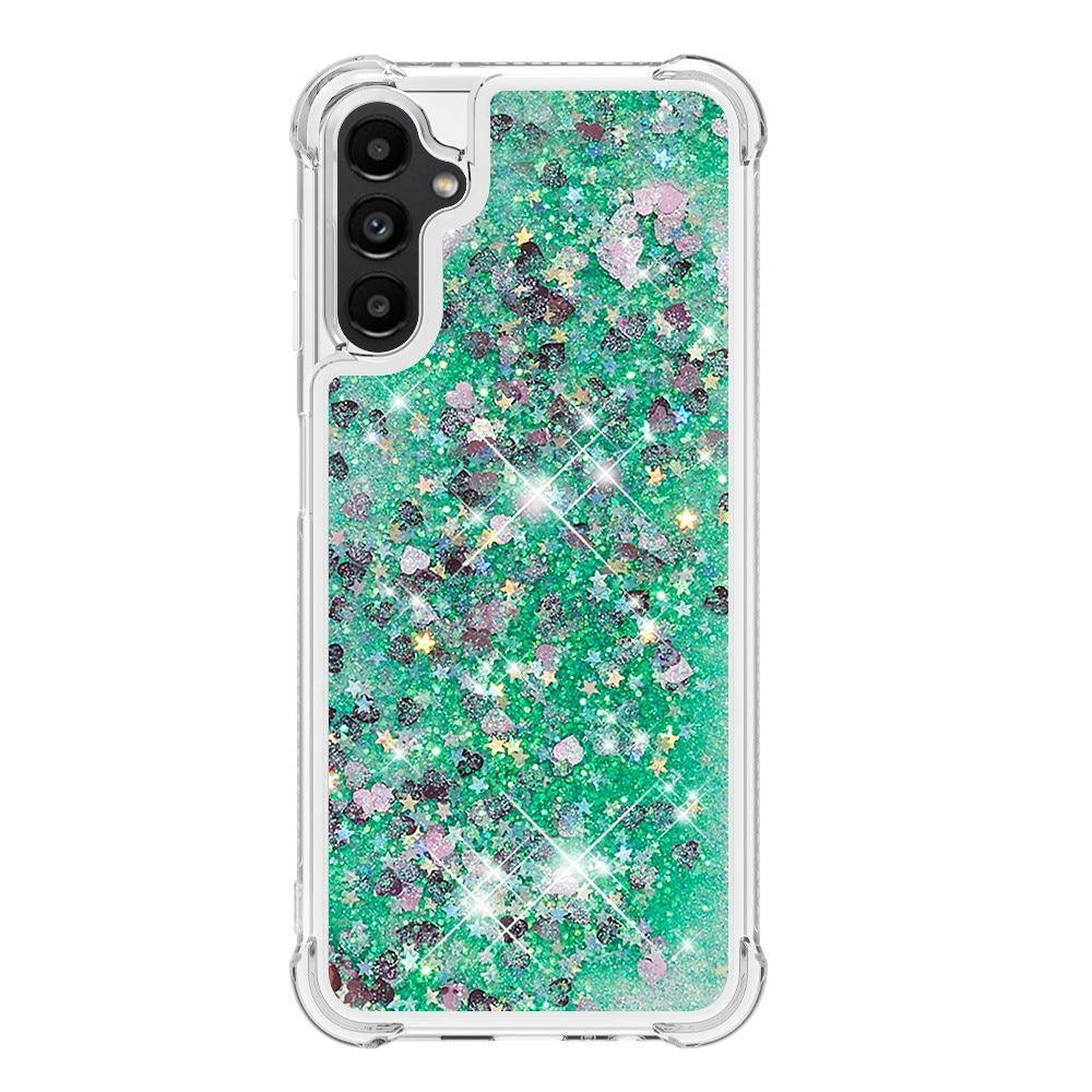 Glitter Powder TPU Skal Samsung Galaxy A14 grön