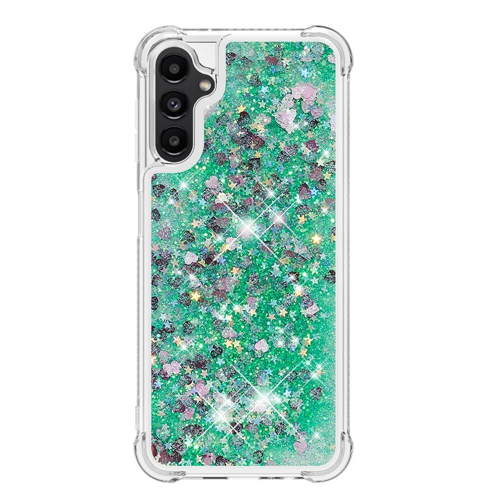 Glitter Powder TPU Skal Samsung Galaxy A14 grön