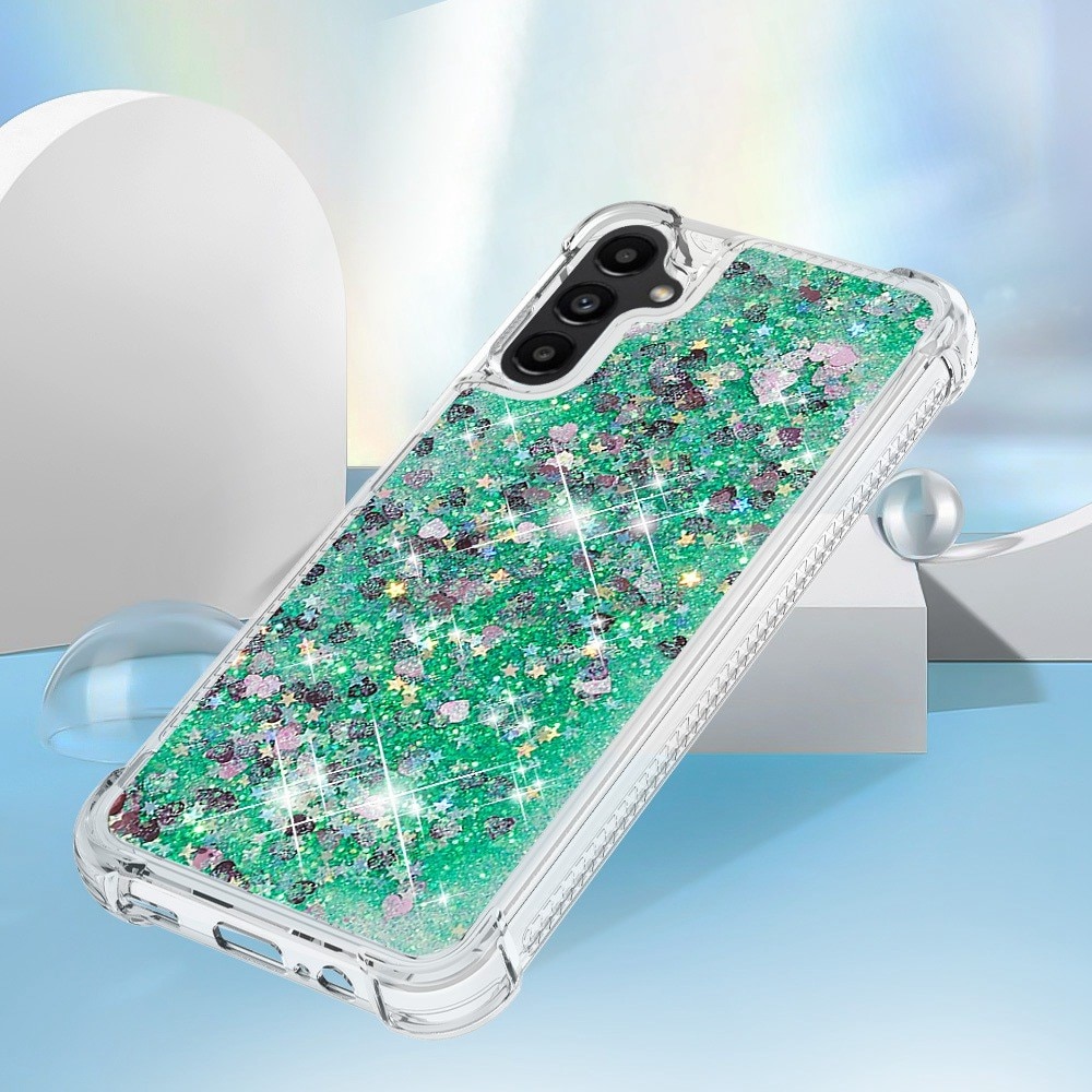 Glitter Powder TPU Skal Samsung Galaxy A14 grön