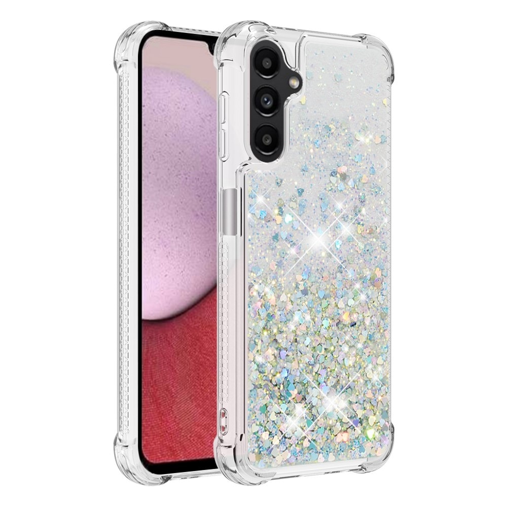 Glitter Powder TPU Skal Samsung Galaxy A14 silver