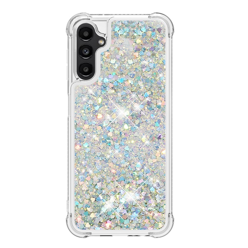 Glitter Powder TPU Skal Samsung Galaxy A14 silver