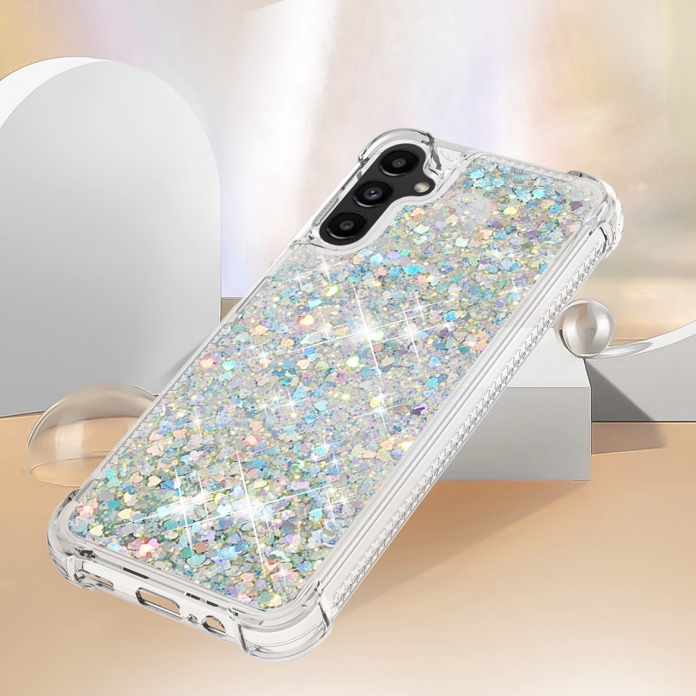 Glitter Powder TPU Skal Samsung Galaxy A14 silver