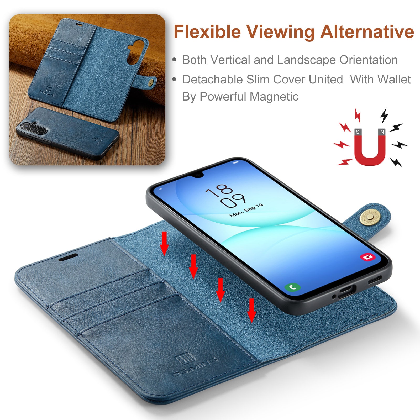 Magnet Wallet Samsung Galaxy A17 Blue