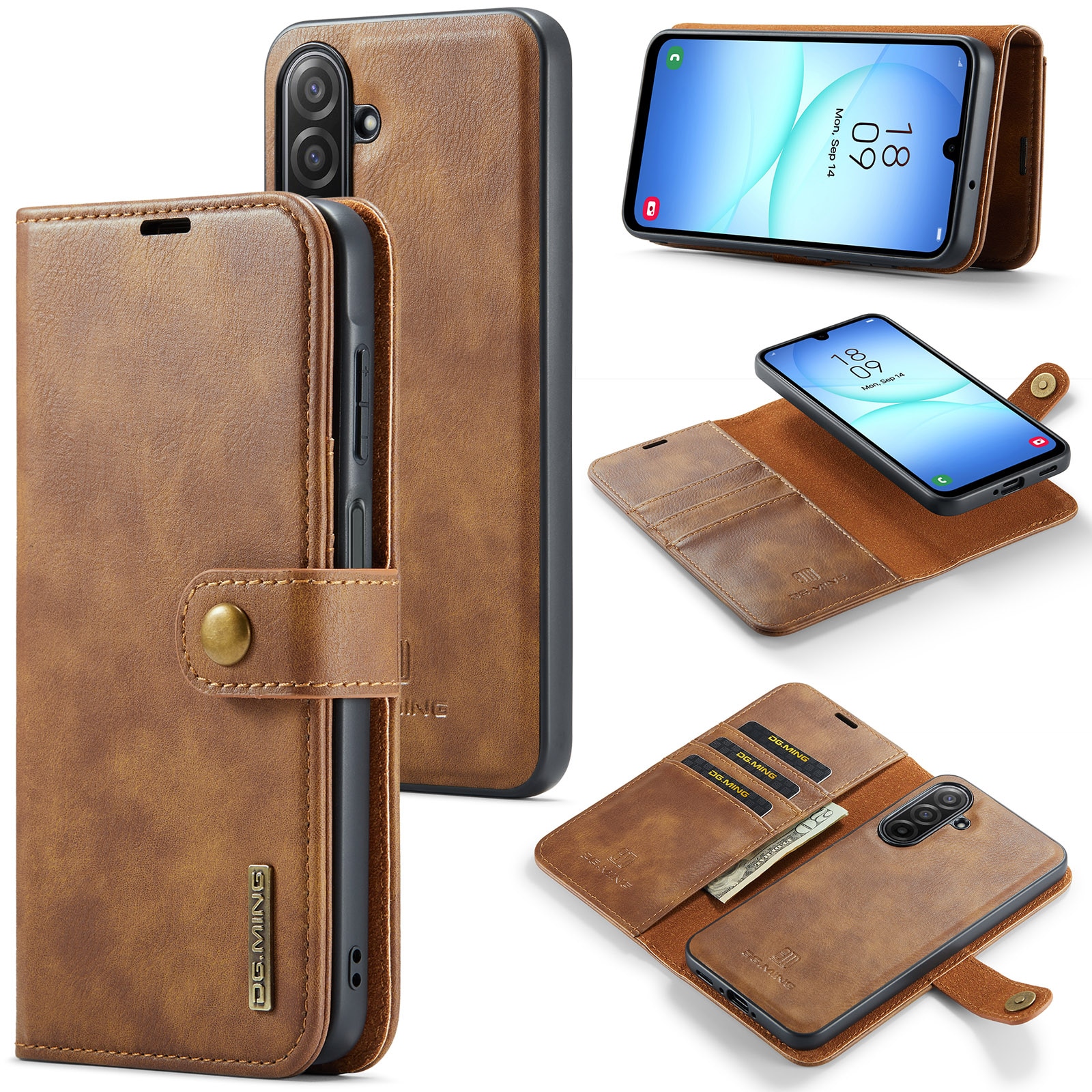 Magnet Wallet Samsung Galaxy A17 Cognac