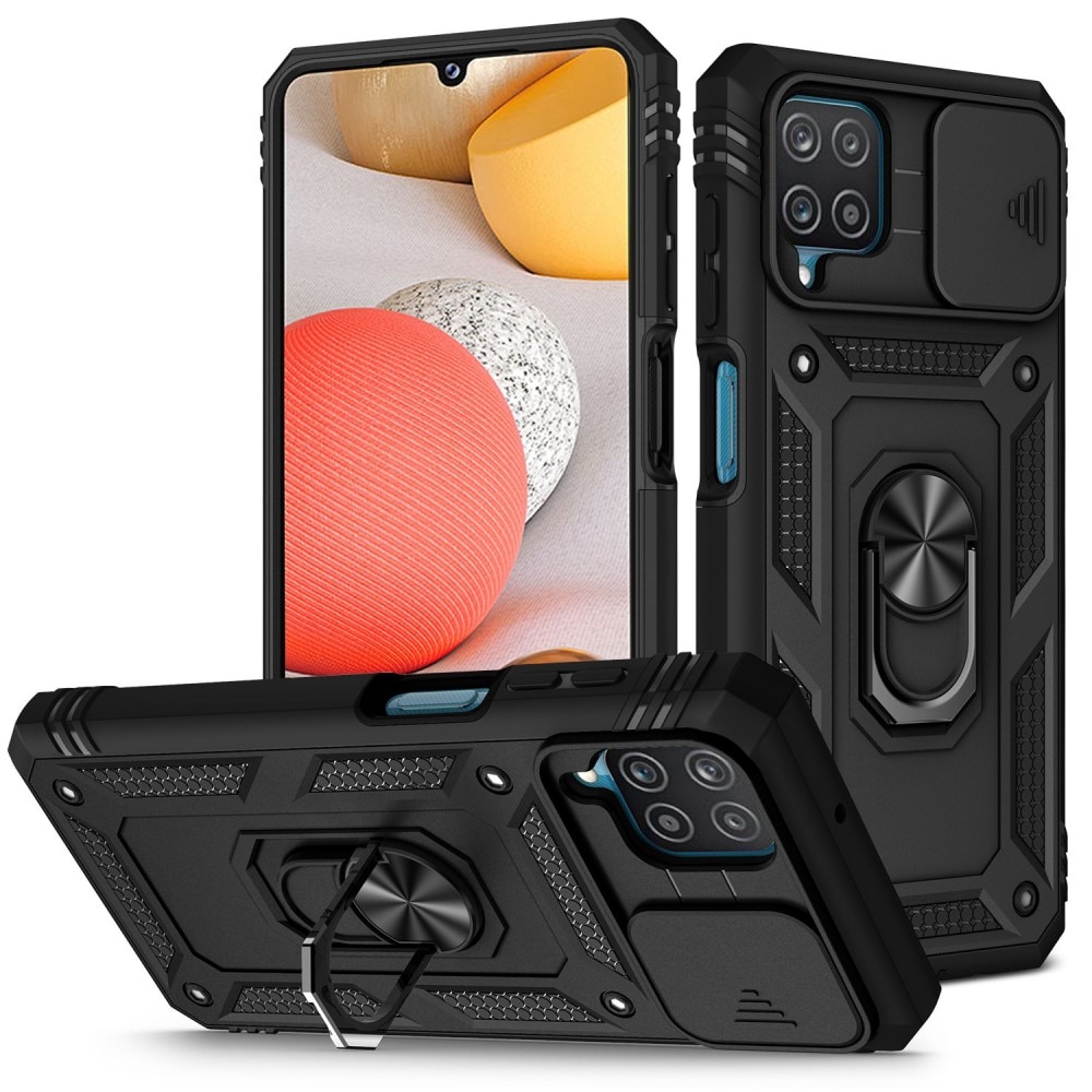 Hybridskal Ring + Kameraskydd Samsung Galaxy A42 5G Svart