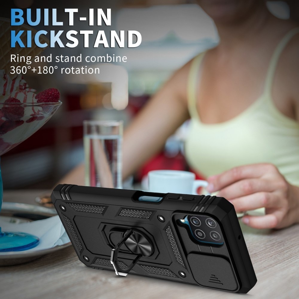 Hybridskal Ring+Kameraskydd Samsung Galaxy A42 5G svart
