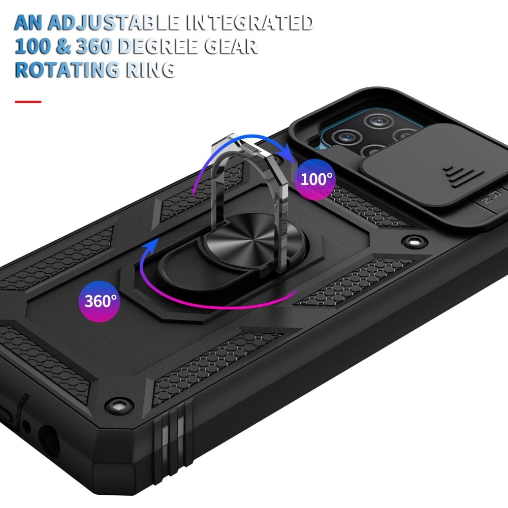 Hybridskal Ring+Kameraskydd Samsung Galaxy A42 5G svart