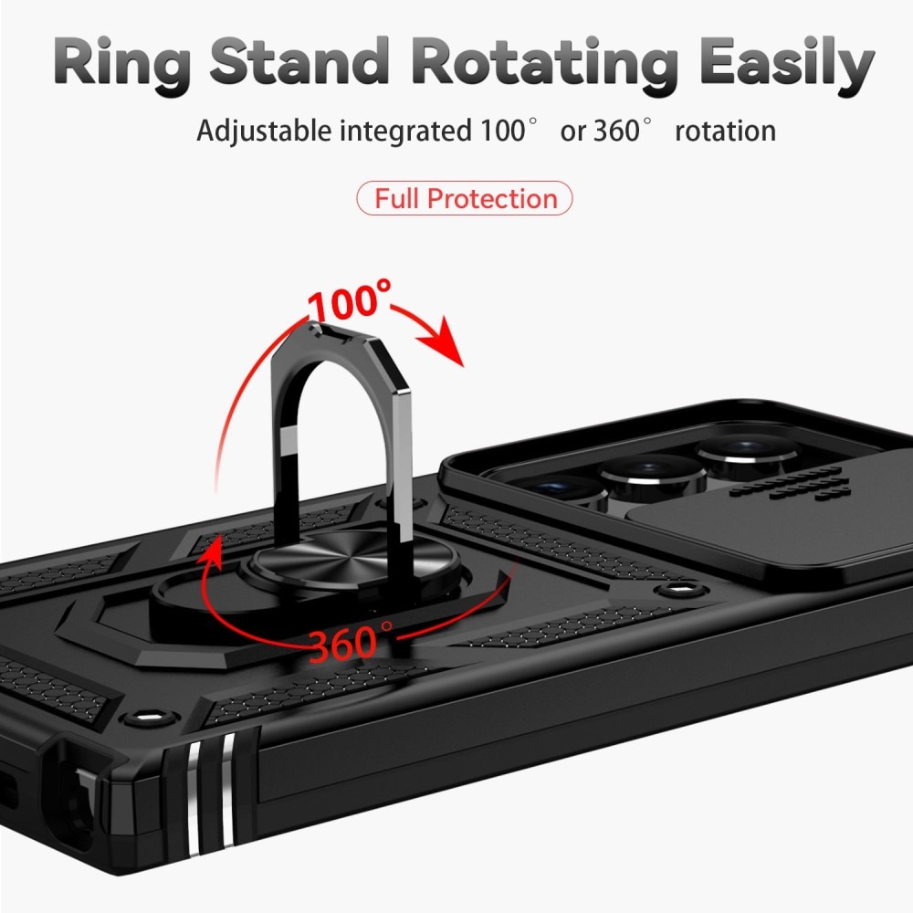 Hybridskal Ring+Kameraskydd Samsung Galaxy S23 Ultra svart