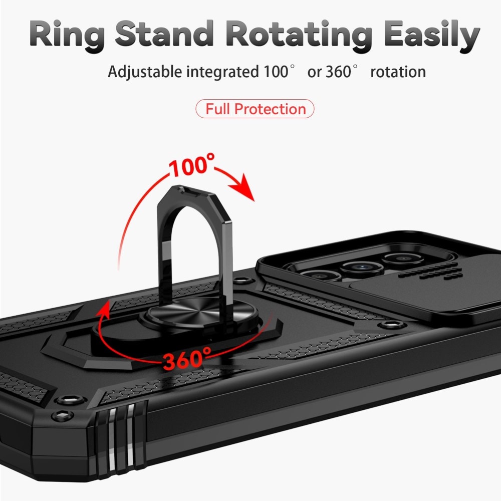 Hybridskal Ring+Kameraskydd Samsung Galaxy A14 svart