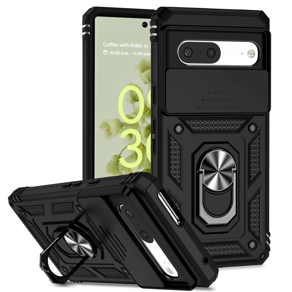 Hybridskal Ring + Kameraskydd Google Pixel 7 Svart