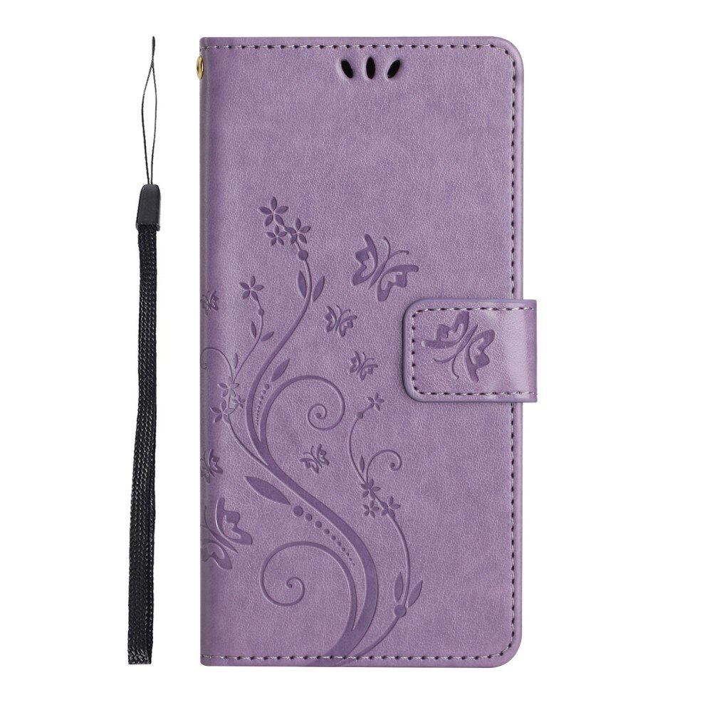 Läderfodral Fjärilar Samsung Galaxy S23 Ultra Lila