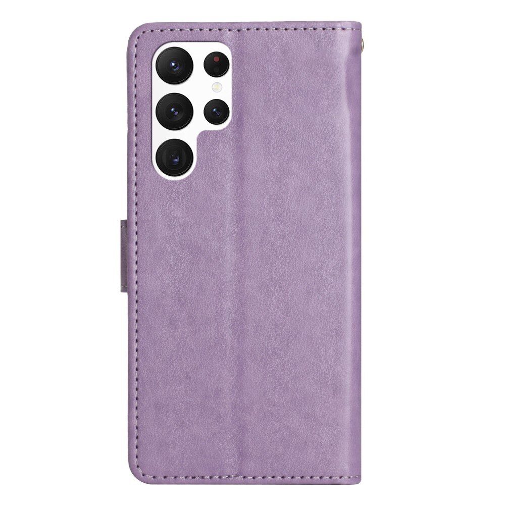 Läderfodral Fjärilar Samsung Galaxy S23 Ultra Lila