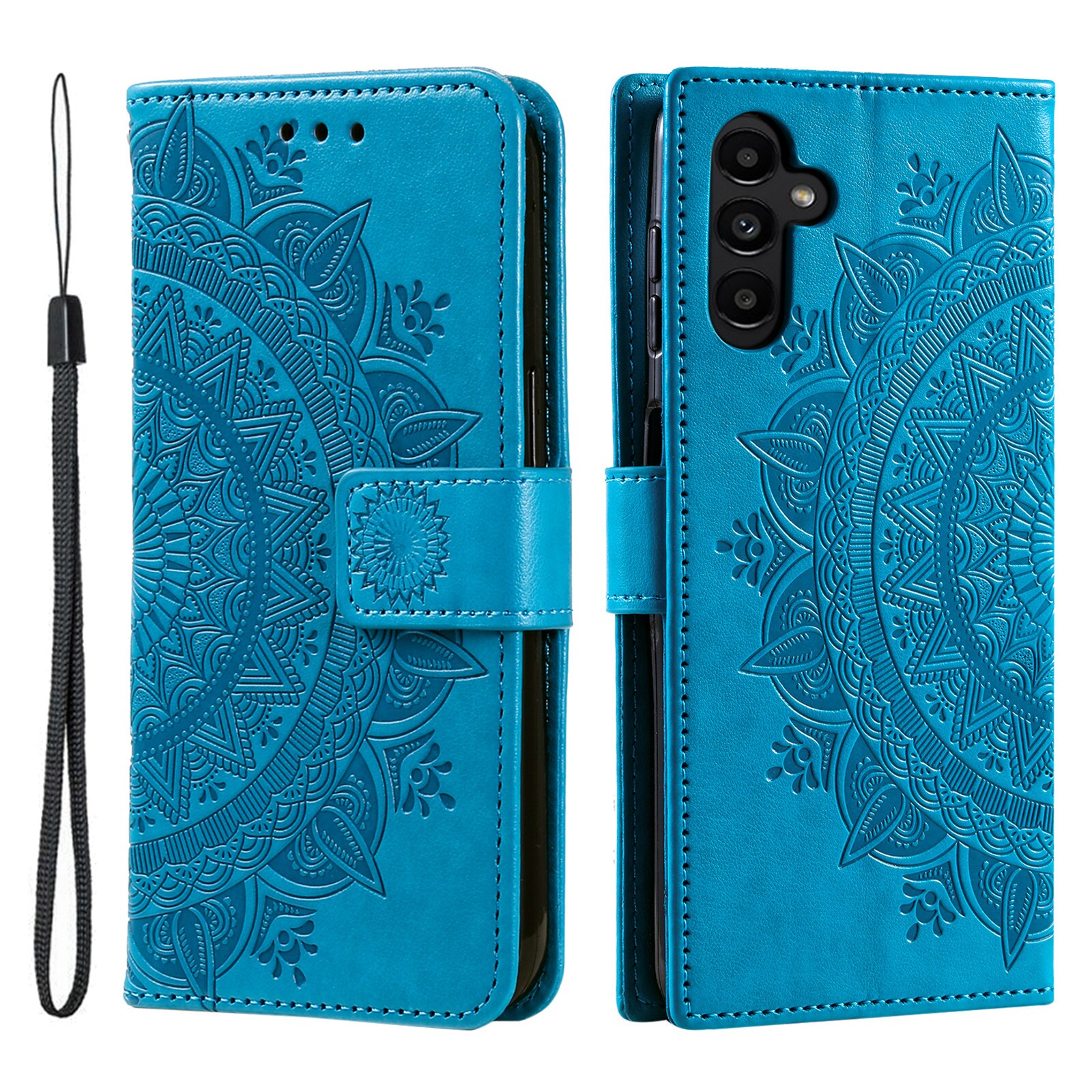Läderfodral Mandala Samsung Galaxy A37 Blå