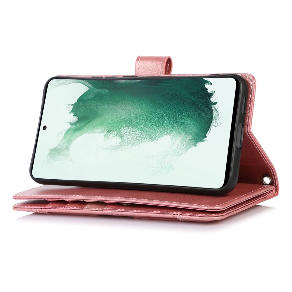 Läderplånbok Multi-slot Samsung Galaxy S23 roséguld