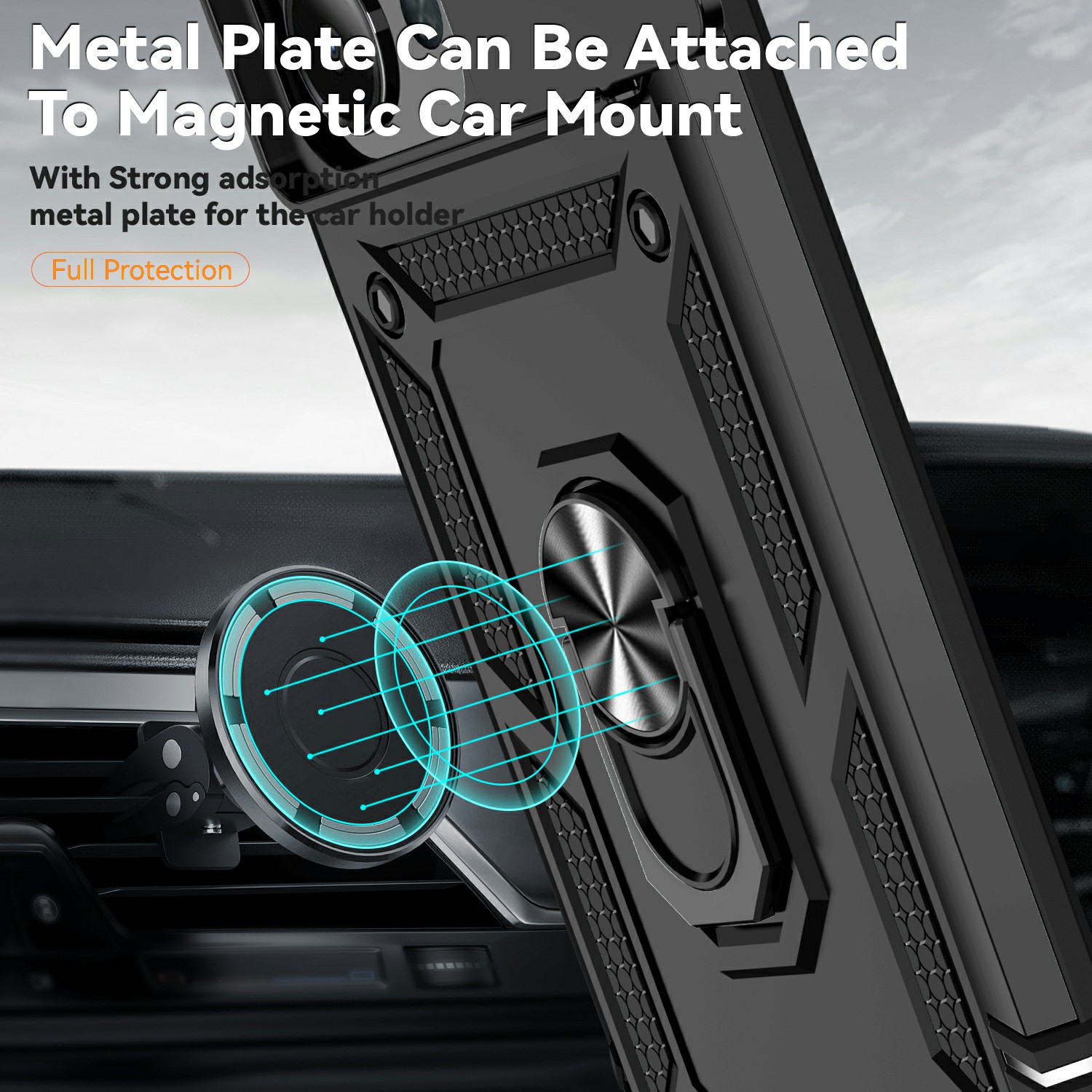 Hybridskal Ring + Kameraskydd Xiaomi Redmi 15C Svart