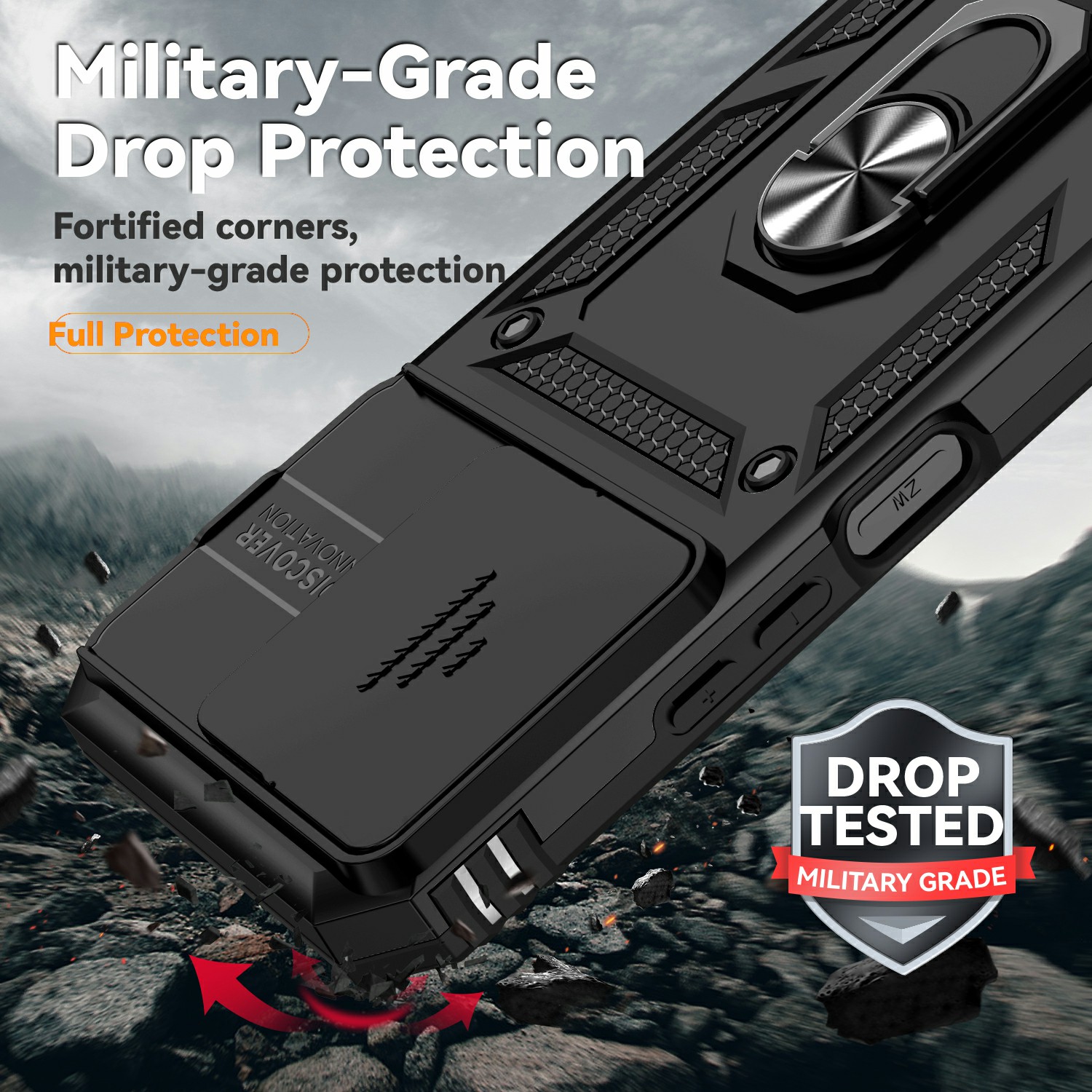 Hybridskal Ring + Kameraskydd Xiaomi Redmi 15C Svart