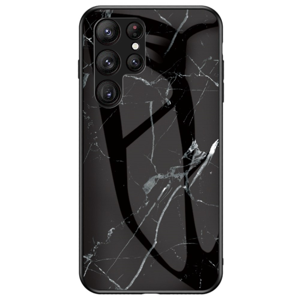 Skal Härdat Glas Samsung Galaxy S23 Ultra svart marmor