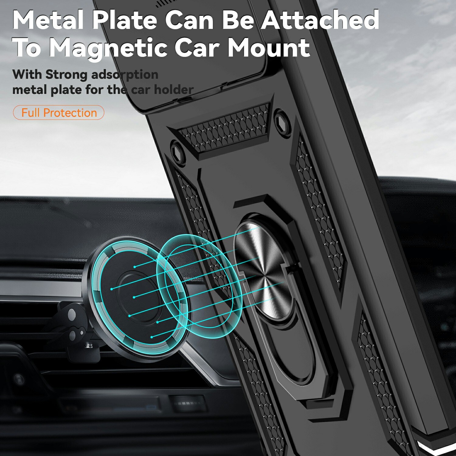 Hybridskal Ring + Kameraskydd Xiaomi 15T Pro Svart