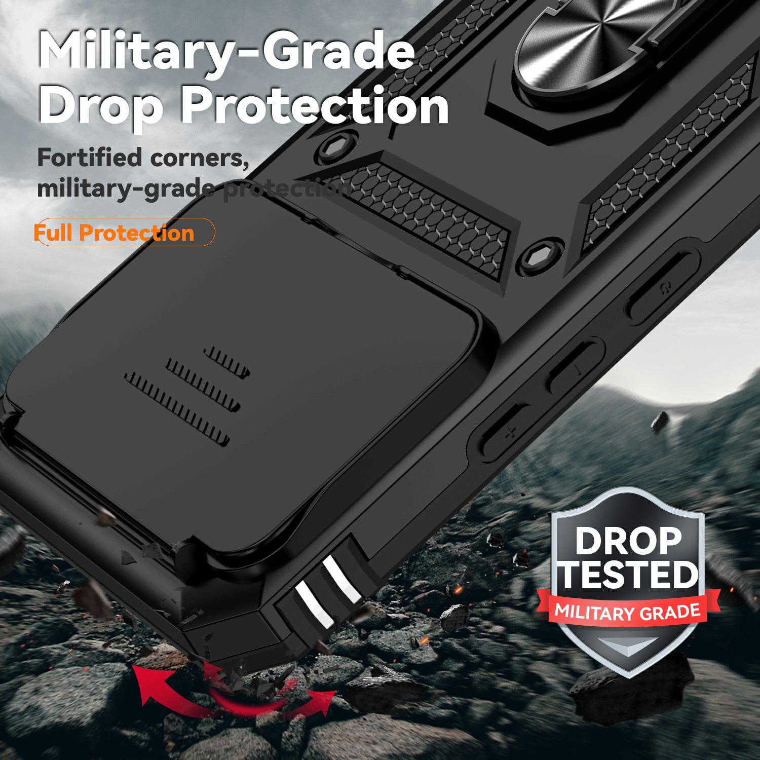 Hybridskal Ring + Kameraskydd Xiaomi 15T Pro Svart