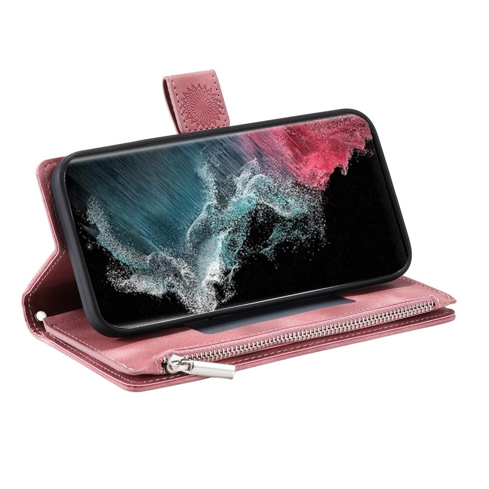 Plånboksväska Samsung Galaxy S23 Ultra Mandala rosa
