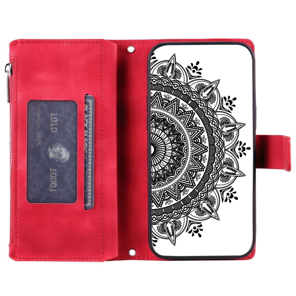 Plånboksväska Samsung Galaxy A53 Mandala röd