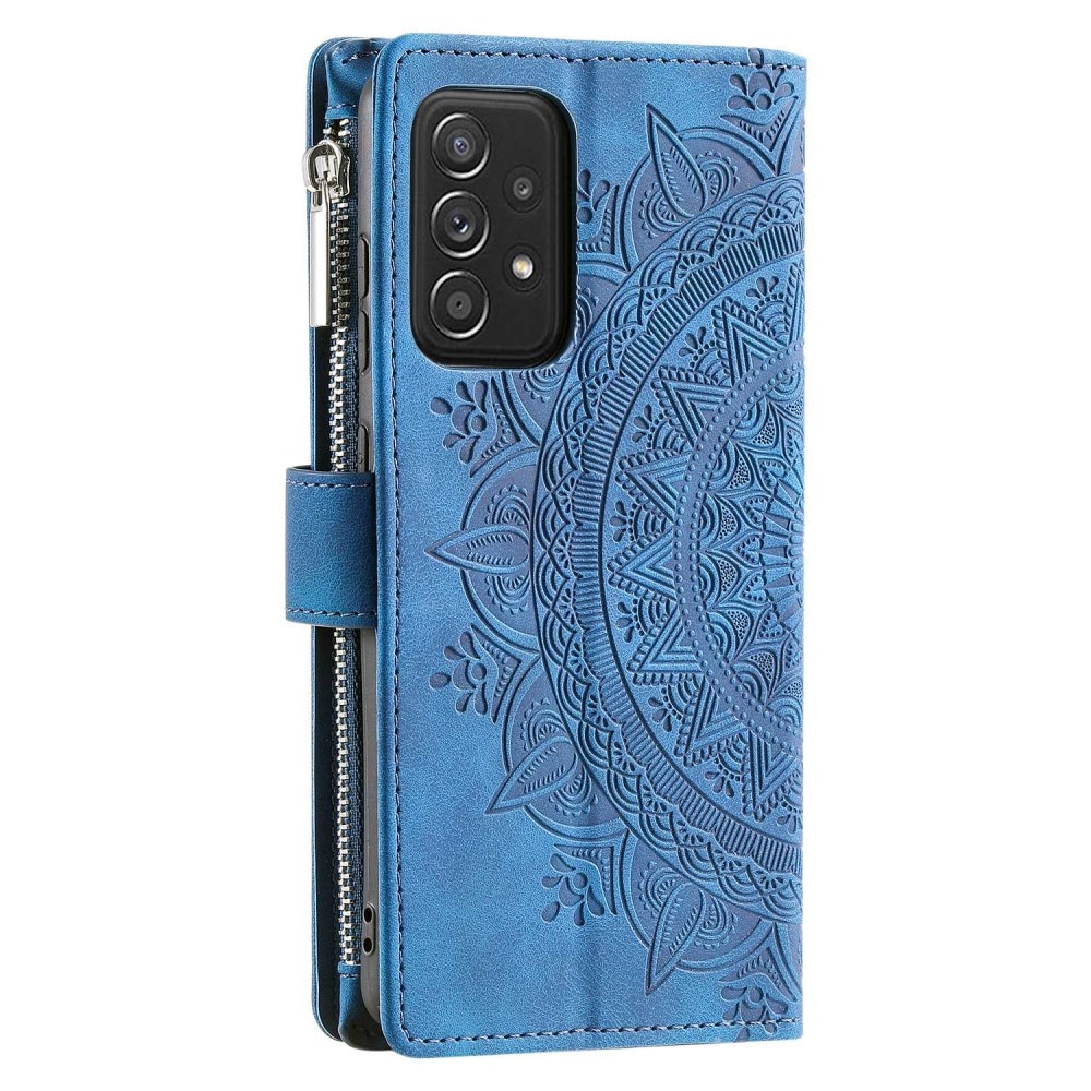 Plånboksväska Samsung Galaxy A52/A52s Mandala blå