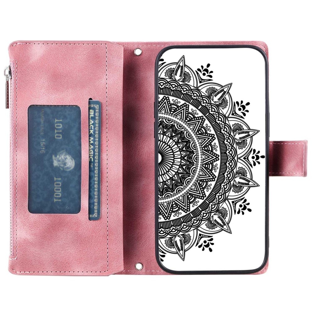 Plånboksväska Samsung Galaxy A52/A52s Mandala rosa