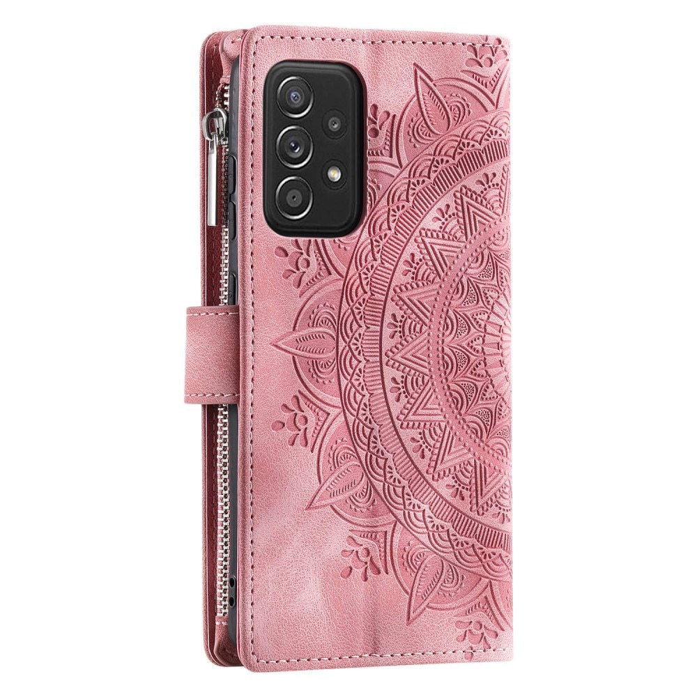 Plånboksväska Samsung Galaxy A52/A52s Mandala rosa
