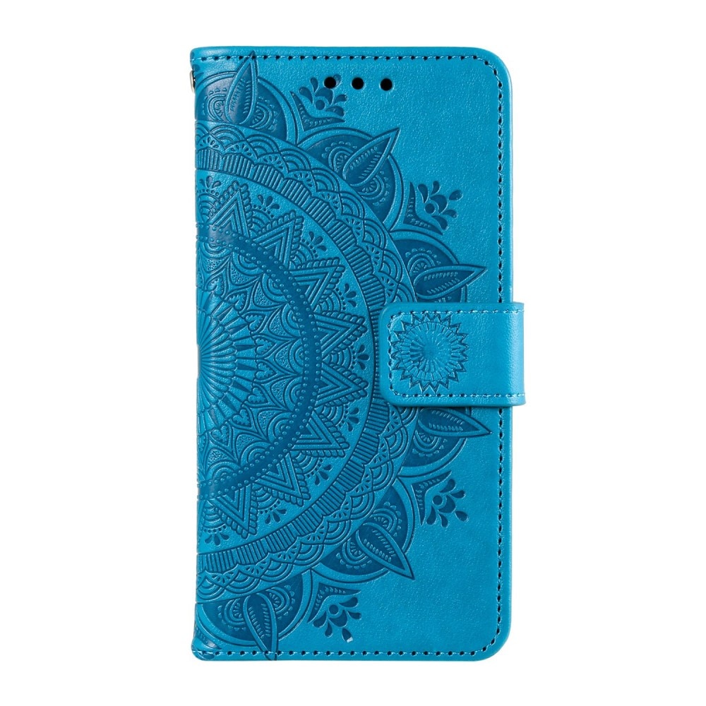 Läderfodral Mandala Samsung Galaxy S23 blå