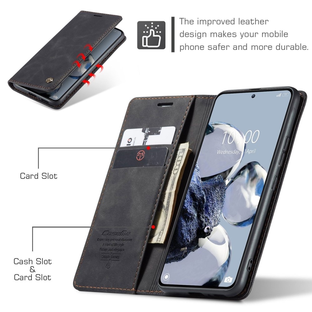 Slim Plånboksfodral Xiaomi 12T/12T Pro svart