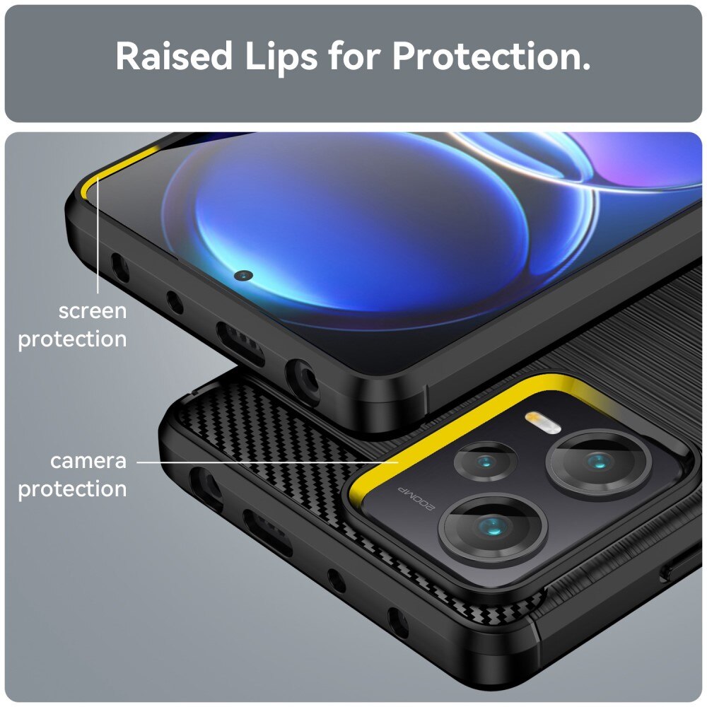 Xiaomi Redmi Note 12 Pro Plus Skal TPU Brushed Svart