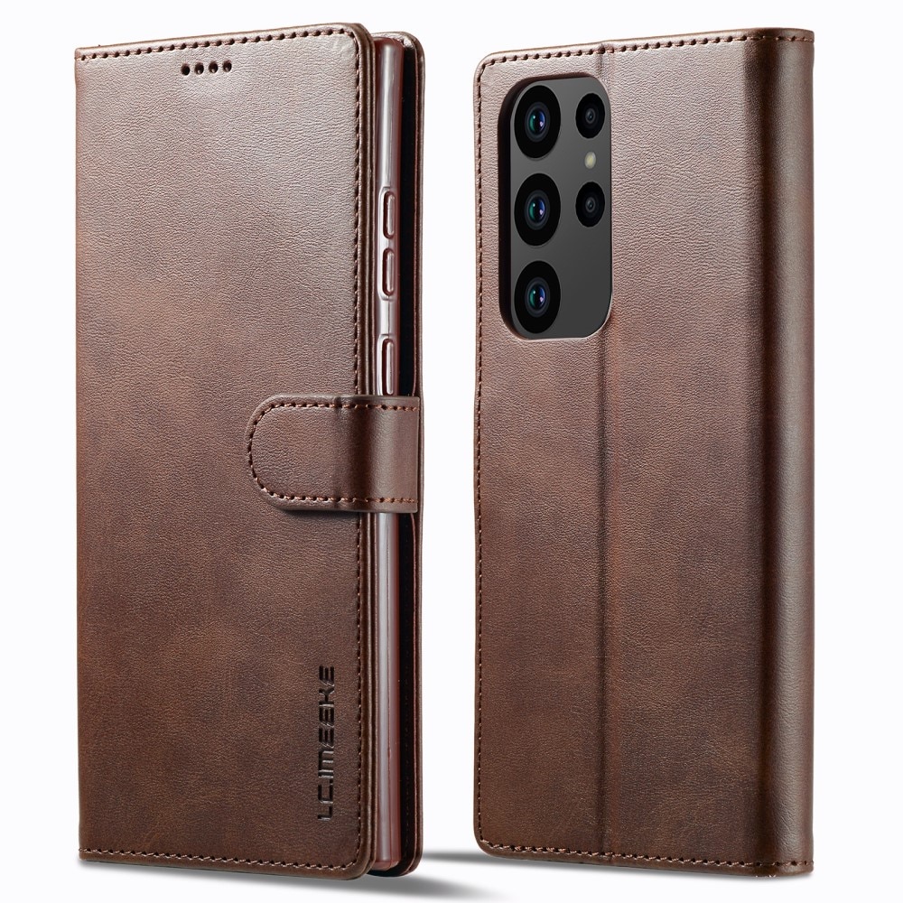 Plånboksfodral Samsung Galaxy S23 Ultra brun