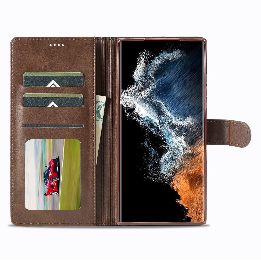 Plånboksfodral Samsung Galaxy S23 Ultra brun