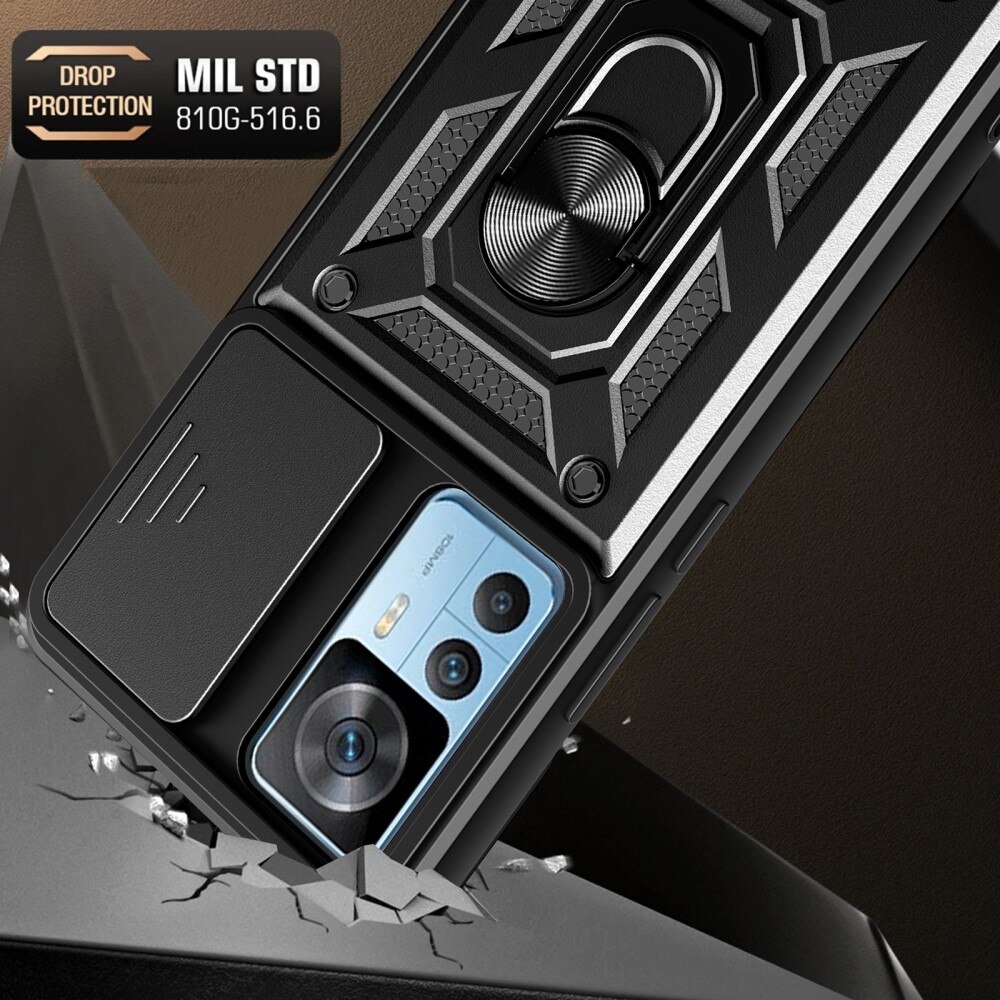 Hybridskal Ring + Kameraskydd Xiaomi 12T Pro Svart